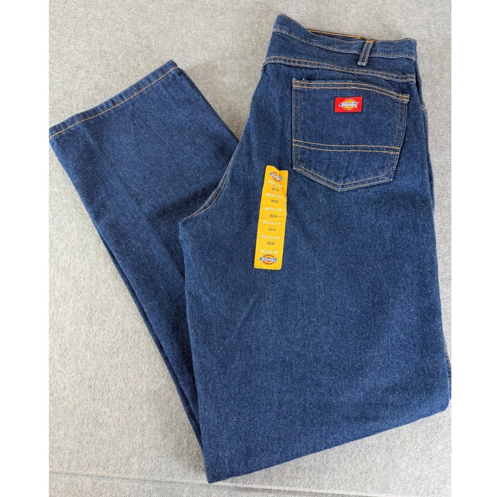 Dickies Jeans 38x34 Blue Regular Fit 9393RNB Denim Workwear Skater Streetwear